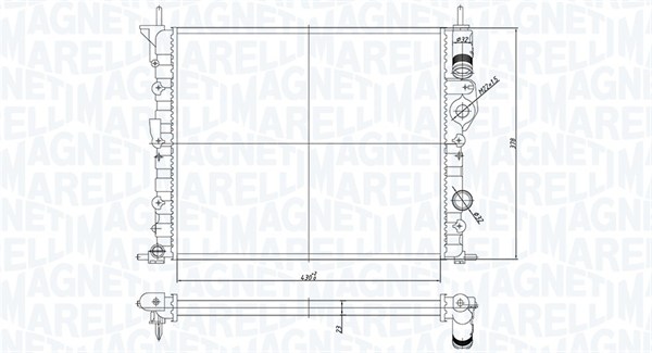 Radiator, engine cooling (Double cloth)  Art. 350213194700