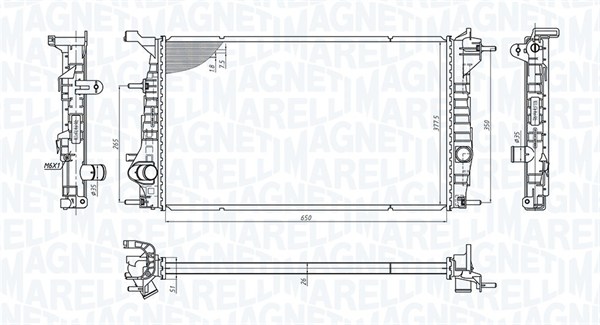 Radiator, engine cooling (Double cloth)  Art. 350213200600