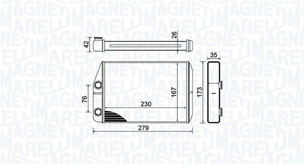 Heat Exchanger, interior heating  Art. 350218443000