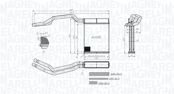 Heat Exchanger, interior heating  Art. 350218453000