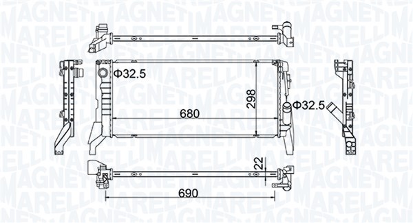 Radiator, engine cooling  Art. 350213202700