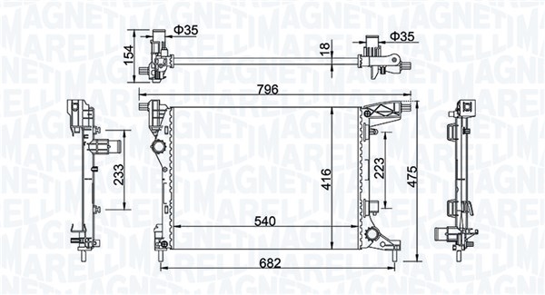 Radiator, engine cooling  Art. 350213203300