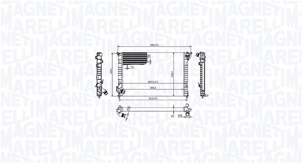 Radiator, engine cooling  Art. 350213212700