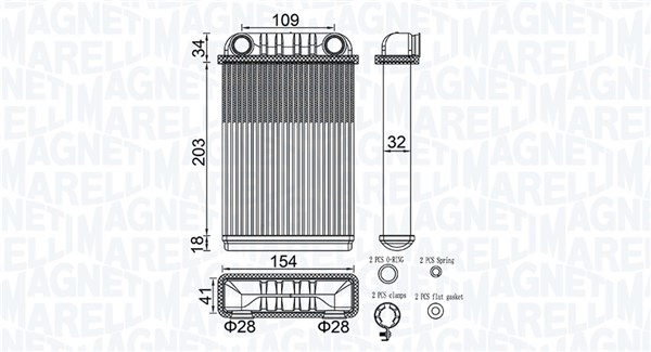 Heat Exchanger, interior heating  Art. 350218512000