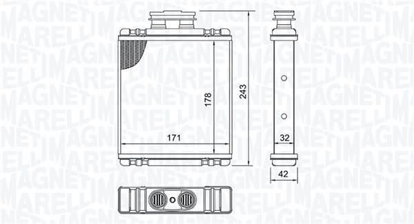 Heat Exchanger, interior heating  Art. 350218517000