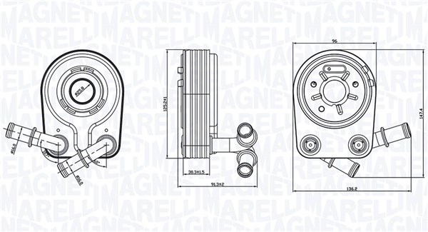 Oil Cooler, engine oil  Art. 350300000100