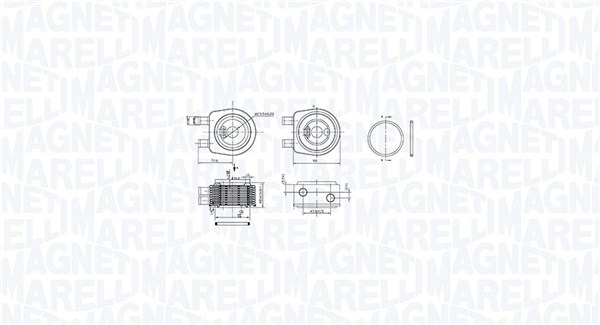 Oil Cooler, engine oil  Art. 350300001900