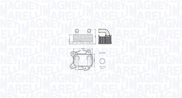 Oil Cooler, engine oil  Art. 350300002000