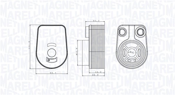 Oil Cooler, engine oil  Art. 350300002800