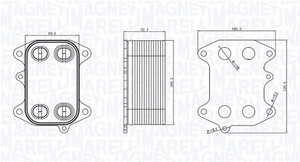 Oil Cooler, engine oil  Art. 350300003300