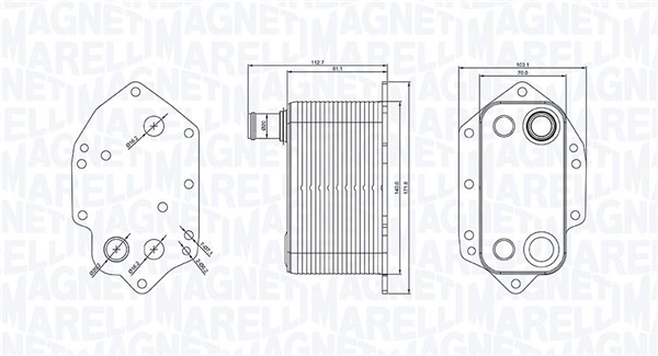 Oil Cooler, engine oil  Art. 350300004000