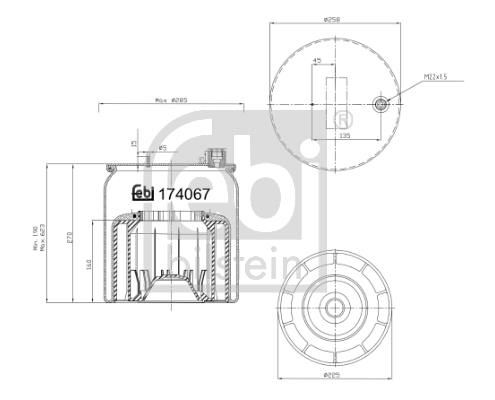 Soot/Particulate Filter, Repair Kit (Front)  Art. 174067