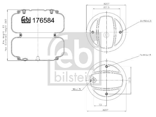 Bellow, air suspension  Art. 176581