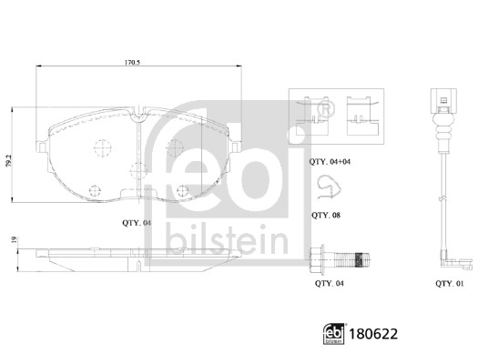 Brake Pad Set, disc brake  Art. 180622