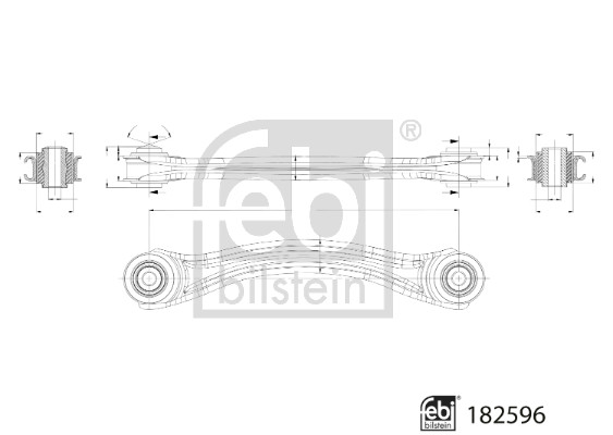 Control/Trailing Arm, wheel suspension  Art. 182596