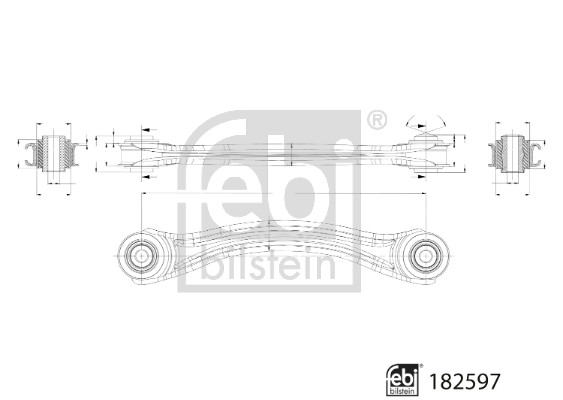 Control/Trailing Arm, wheel suspension  Art. 182597