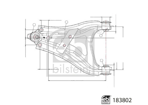 Control/Trailing Arm, wheel suspension  Art. 183802