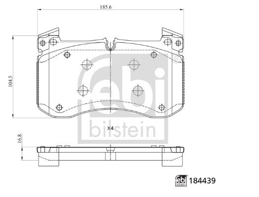 Brake Pad Set, disc brake  Art. 184439