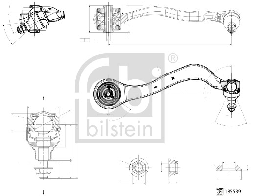 Control/Trailing Arm, wheel suspension  Art. 185539