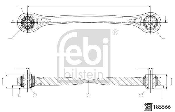 Control/Trailing Arm, wheel suspension  Art. 185566