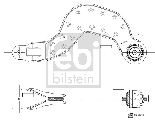 Control/Trailing Arm, wheel suspension  Art. 185909