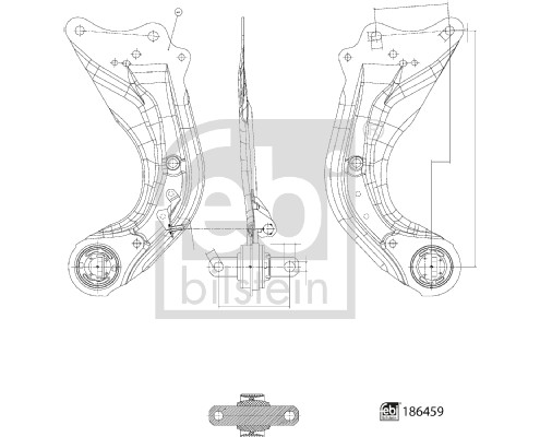 Control/Trailing Arm, wheel suspension  Art. 186459