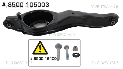 Control/Trailing Arm, wheel suspension (front axle both sides, Below, Behind)  Art. 8500105003