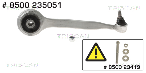 Control/Trailing Arm, wheel suspension (Front axle, right, Above)  Art. 8500235051