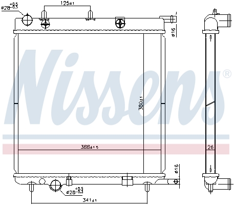 Radiator, engine cooling  Art. 606400