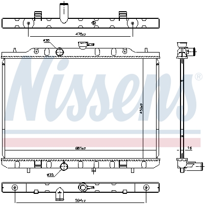 Radiator, engine cooling  Art. 606791