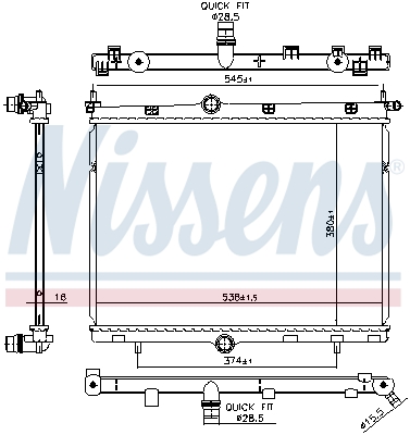 Radiator, engine cooling  Art. 606859