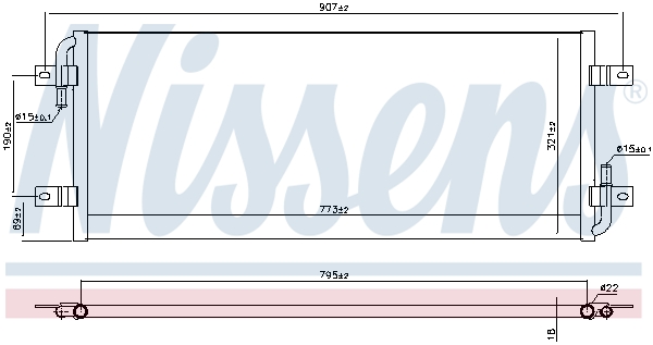 Low temperature cooler, charge air cooler  Art. 606912