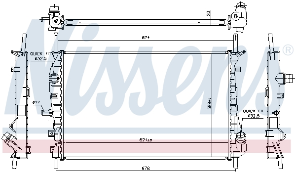 Radiator, engine cooling  Art. 62023A