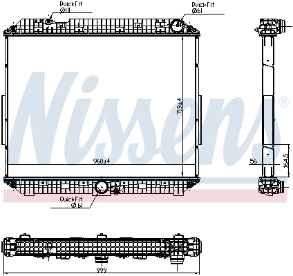 Radiator, engine cooling  Art. 6270020