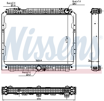 Radiator, engine cooling  Art. 627003