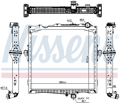 Radiator, engine cooling (Double cloth)  Art. 637877