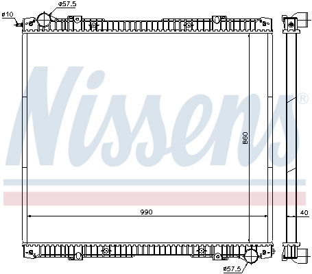 Radiator, engine cooling  Art. 640670