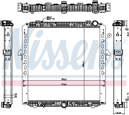 Radiator, engine cooling  (Right)  Art. 67175