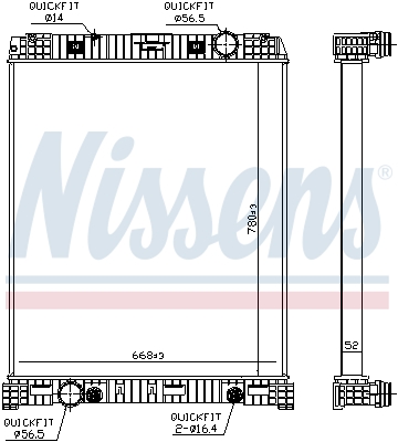 Radiator, engine cooling  (Gearing)  Art. 67179