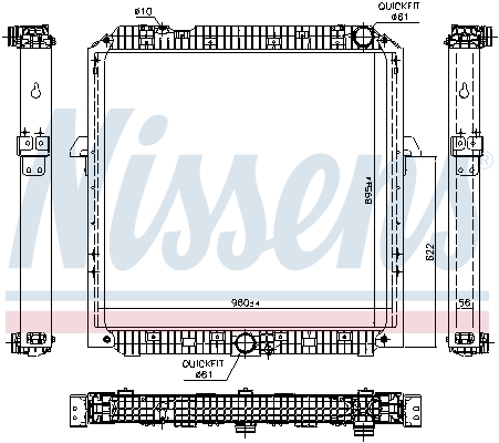 Radiator, engine cooling  Art. 67191