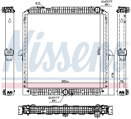 Radiator, engine cooling  Art. 67192