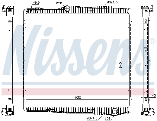 Radiator, engine cooling  Art. 67290