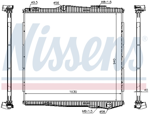 Radiator, engine cooling  Art. 672900