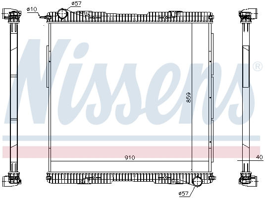 Radiator, engine cooling  Art. 672920