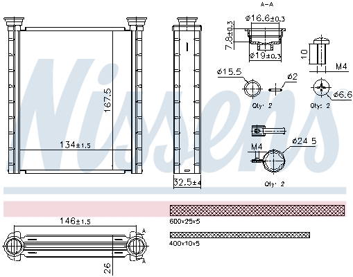 Heat Exchanger, interior heating  Art. 707280