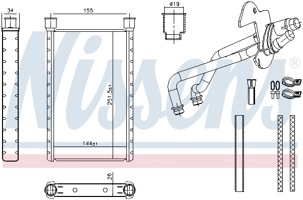 Heat Exchanger, interior heating  Art. 707282