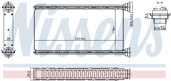 Heat Exchanger, interior heating  Art. 707288