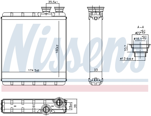 Heat Exchanger, interior heating  Art. 707302