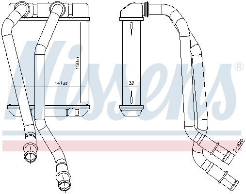 Heat Exchanger, interior heating  Art. 707303