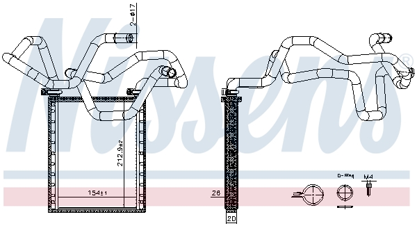 Heat Exchanger, interior heating  Art. 707305